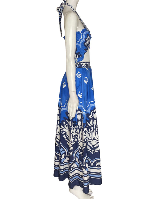 Conjunto Her Boterri Falda/blusa Estampado Azul - Talla S