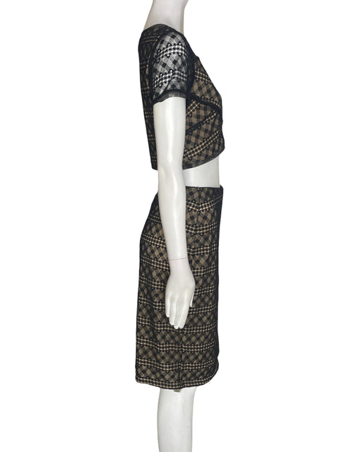 Conjunto Bcbg Falda/blusa Tejido Negro - Talla S