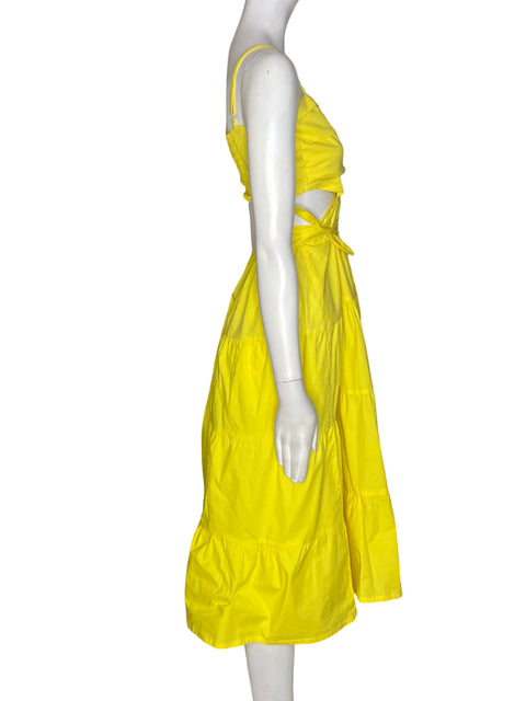 Vestido Aktual Cut-out Liso Amarillo - Talla S