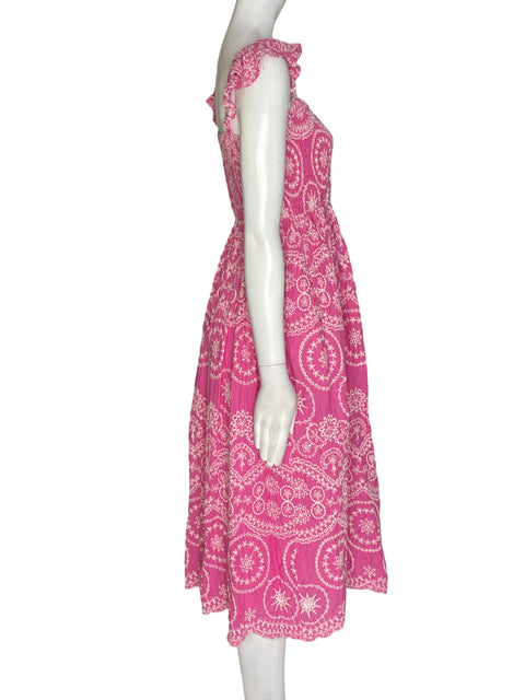 Vestido Ina Ina Estampado Ruchas Rosado - Talla S
