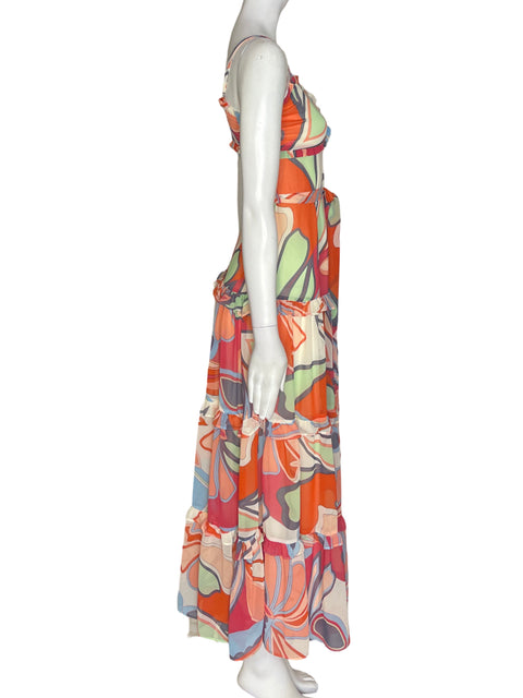 Vestido Alexis Estampado Tiras Naranja - Talla 0
