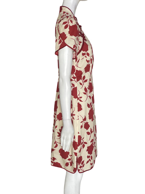 Vestido Goelia Estampado Cuello redondo Rojo - Talla S