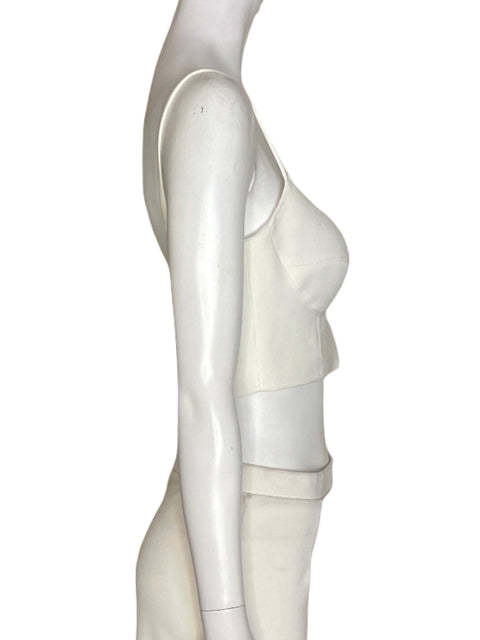 Blusa Seiscientos E Trece Liso Tira Blanco - Talla 40