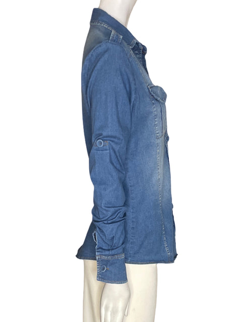 Blusa Argemiro Sierra Manga larga Bolsillo Azul - Talla S