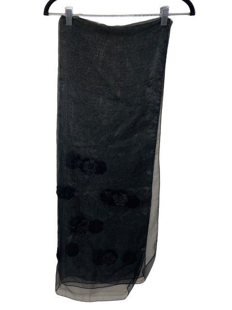 Bufanda Tesoro Tps Transparente Apliques Negro - Talla U