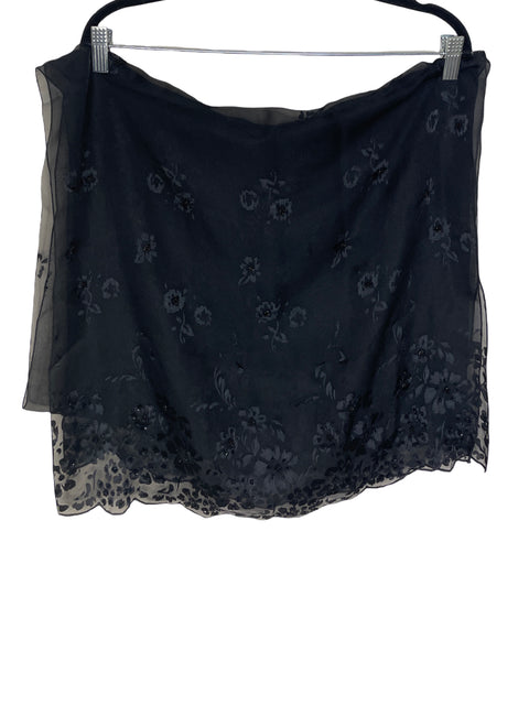 Bufanda Tesoro Tps Tejido Transparente Negro - Talla U