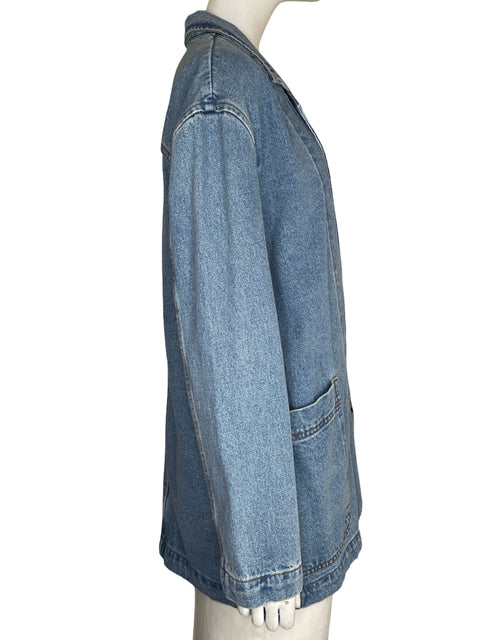Chaqueta Miou Muse de Algodón Cuello v Oversize Azul - Talla M