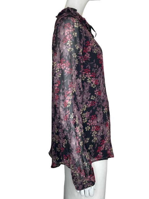 Blusa Ralph Lauren Estampado Floral Negro - Talla M