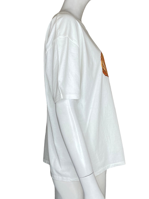 Blusa Desigual de Algodón Bordado Blanco - Talla XL