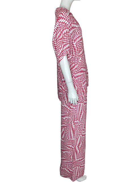 Conjunto Charlie Holiday de Viscosa Wide-leg Estampado Rosado - Talla L