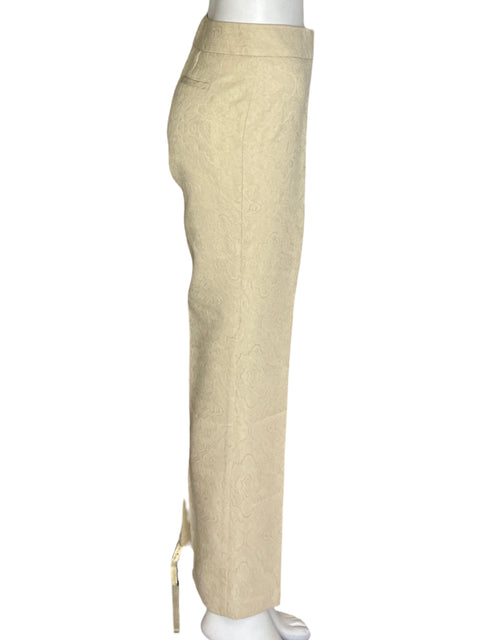 Pantalón New York & Company Texturizado Recto Beige - Talla 6