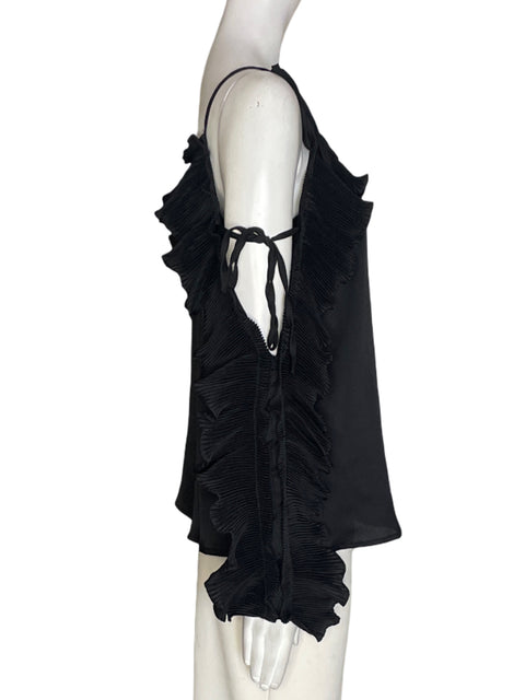 Blusa Lulumari Tiras Plisado Negro - Talla M