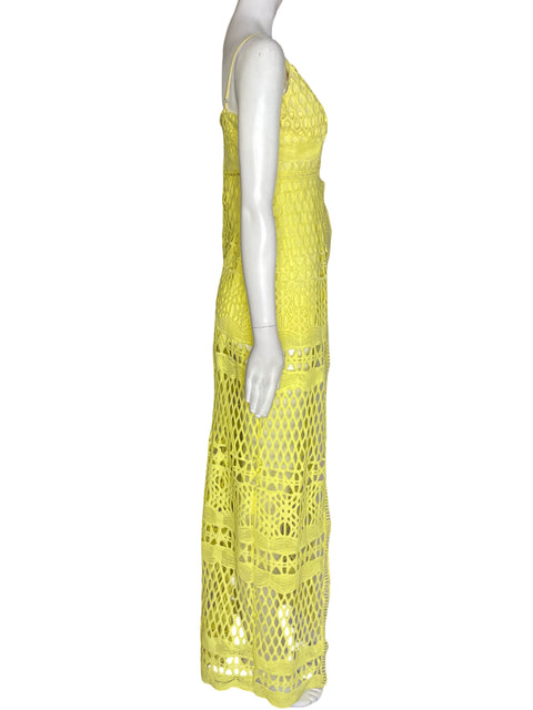 Romper Luxxel Troquelado Tejido Amarillo - Talla M