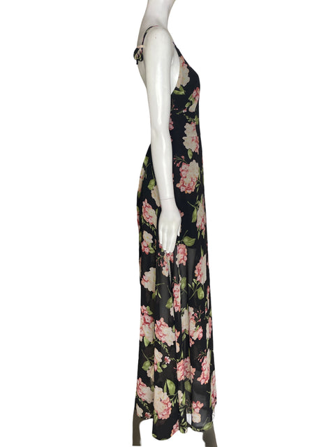 Vestido Forever 21 Estampado Maxi Negro - Talla S