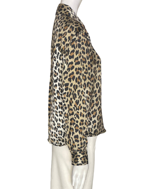 Blusa Zara Animal print Manga larga Marrón - Talla S