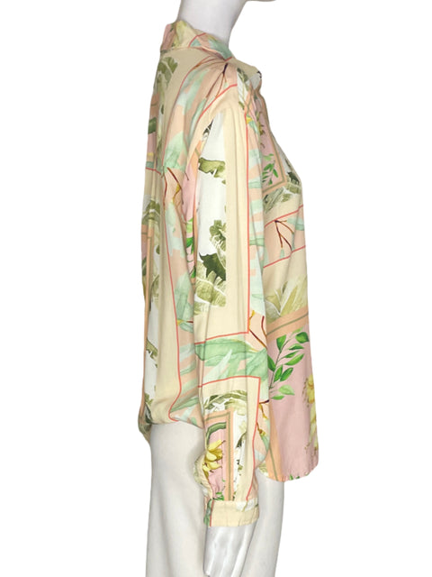 Blusa Esprit Estampado Manga larga Beige - Talla M