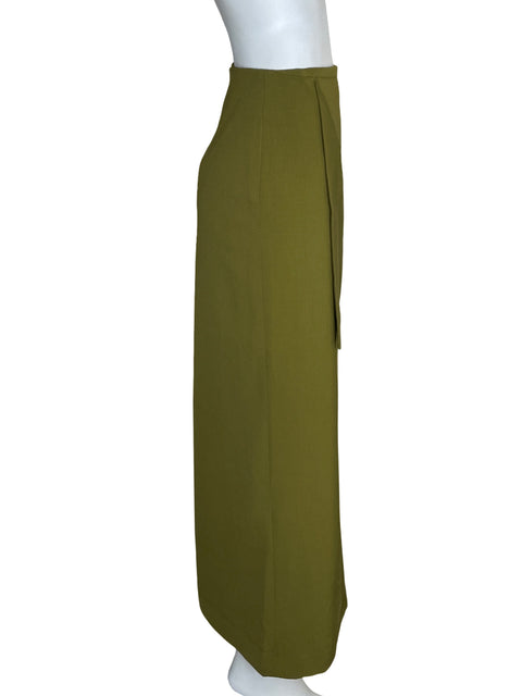Falda Massimo Dutti Asimétrico Verde - Talla S