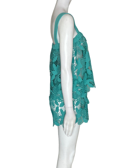 Conjunto Waimari de Algodón Short/blusa Troquelado Verde - Talla M