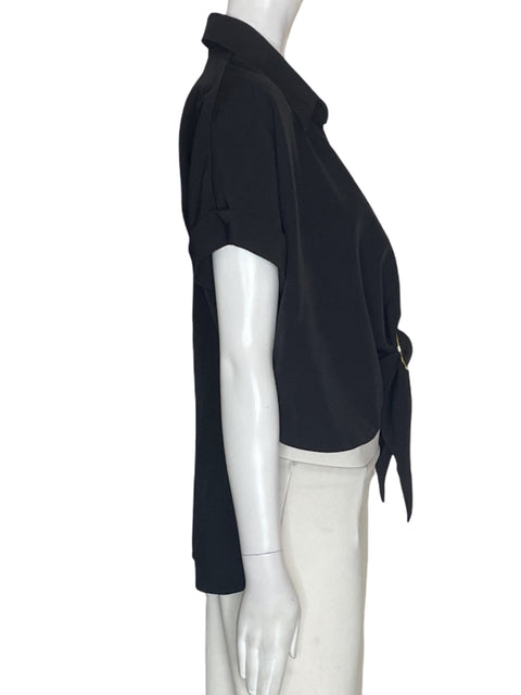 Blusa Viviana Ramirez Manga corta Cuello Negro - Talla S