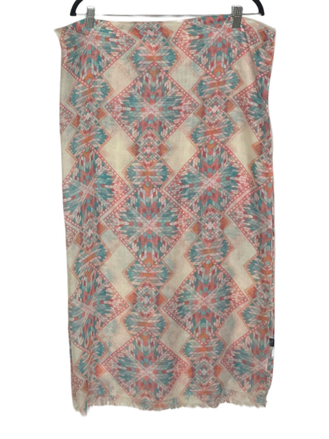 Bufanda Blu Accesories Estampado Flecos Rosado - Talla U