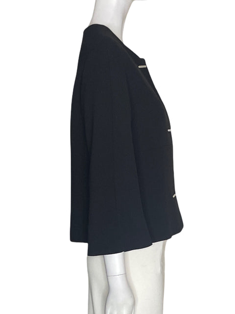 Chaqueta Punto Roma Manga larga Cuello redondo Negro - Talla S