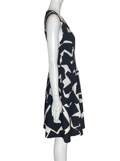 Vestido Donna Morgan Estampado Midi Negro - Talla 4