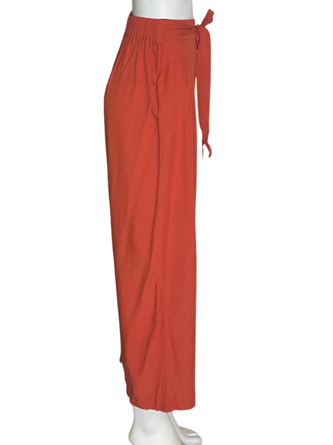 Pantalón Olea Wide-leg Recto Naranja - Talla M