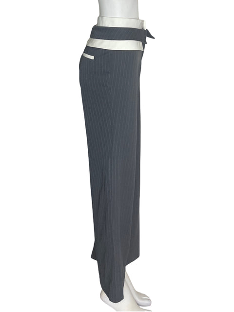 Pantalón Duma & Co Rayas Recto Gris - Talla M