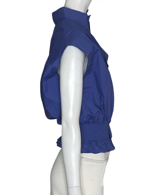 Blusa Adriana Fernandez Sin mangas Ajustado Azul - Talla S