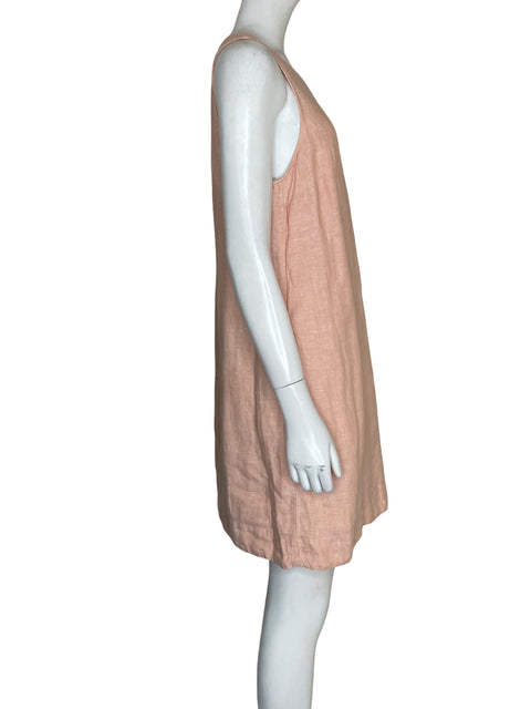 Vestido J.crew de Lino Midi Naranja - Talla S
