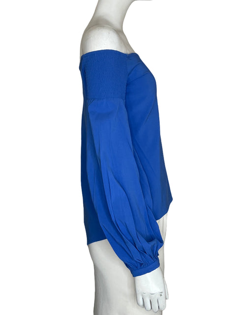 Blusa Rachel Roy Off-the-shoulder Azul - Talla 8