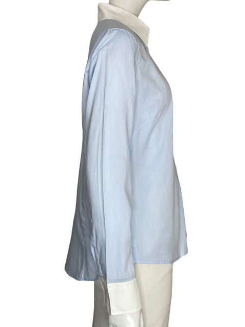 Camisa Carolina Herrera de Algodón Manga larga Azul - Talla 8