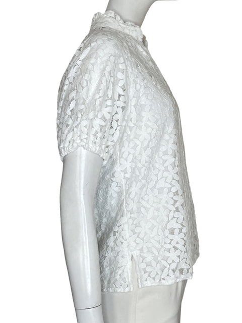 Blusa Cece Encaje Floral Blanco - Talla S