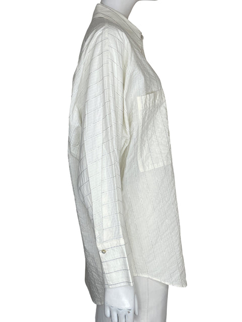 Camisa Massimo Dutti Manga larga Rayas Beige - Talla S