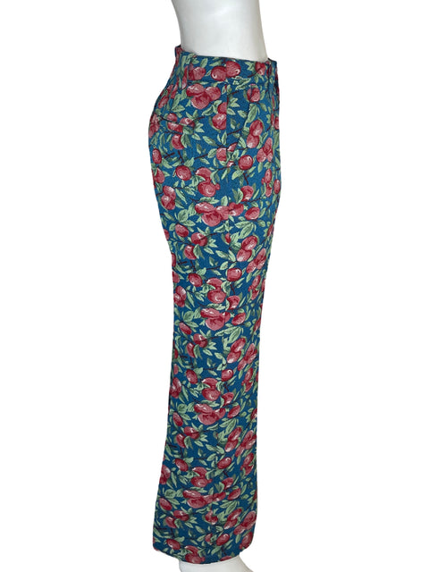 Jean Tesoro Tps Estampado Floral Azul - Talla S