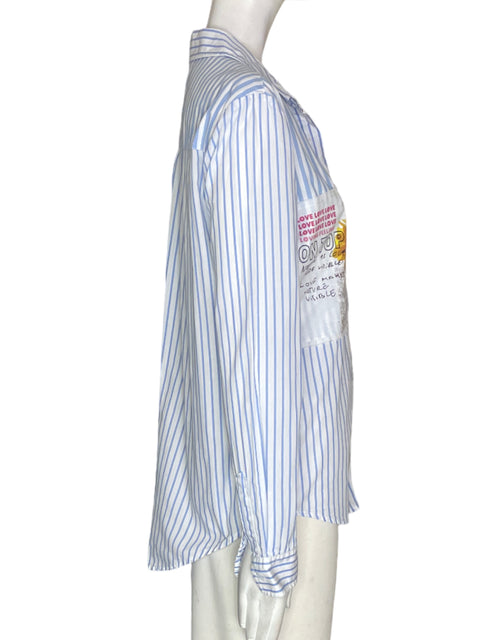 Blusa Desigual Rayas Manga larga Azul - Talla S