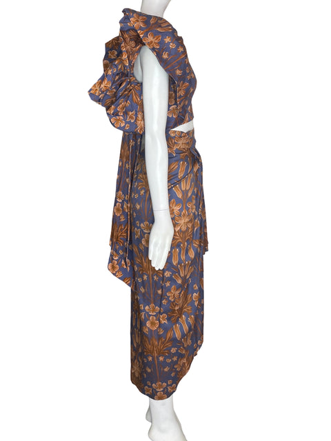 Conjunto Eugenia Fernandez Falda/conjunto Estampado Marrón - Talla M