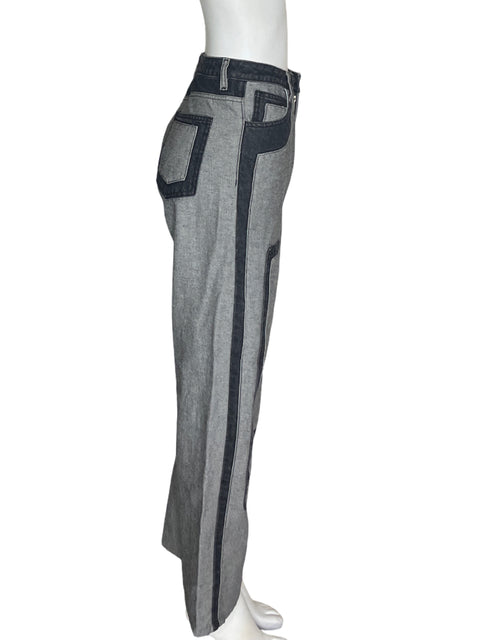 Pantalón Zereno Recto Wide-leg Gris - Talla 6