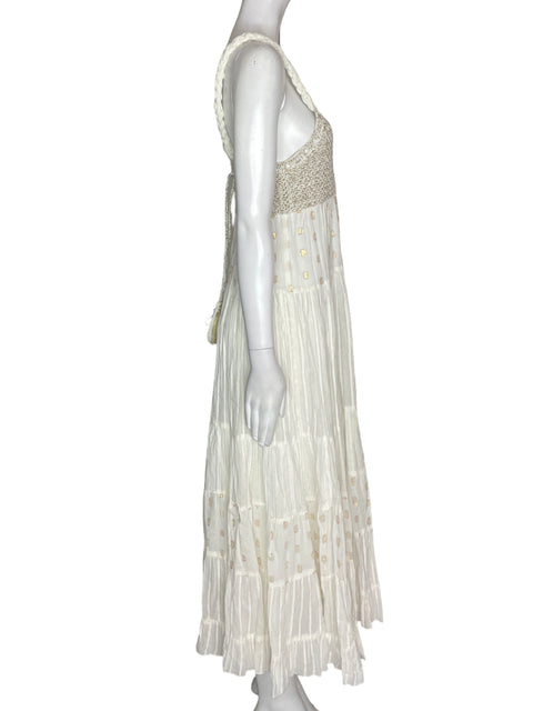 Vestido Farm de Algodón Tiras Suelto Blanco - Talla XS