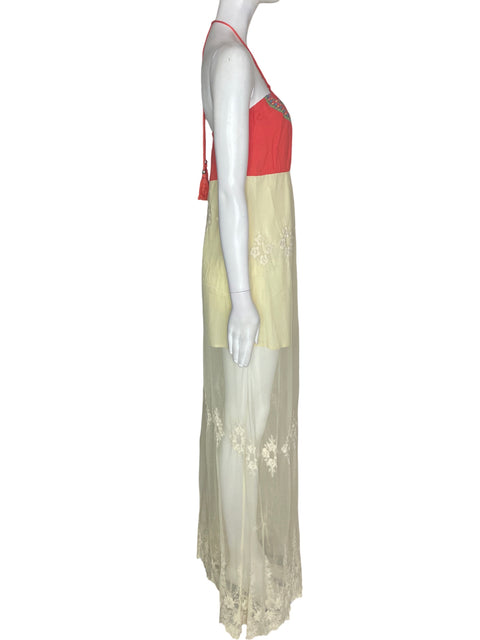 Vestido Flying Tomato Strapless Transparente Amarillo - Talla S