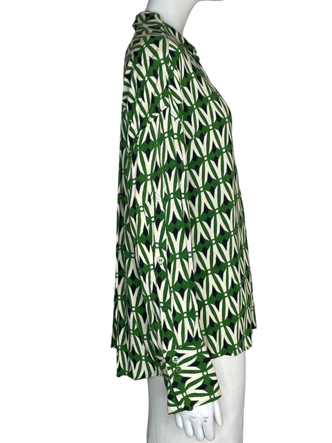 Blusa Zara Estampado Manga larga Verde - Talla S