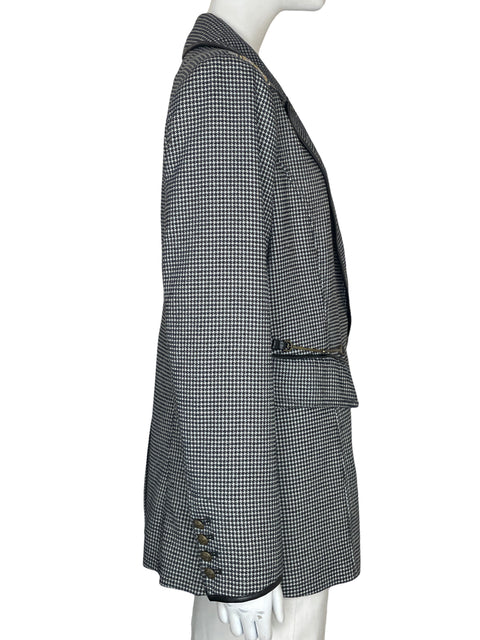 Blazer Sam Edelman Estampado Pedrería Gris - Talla XL