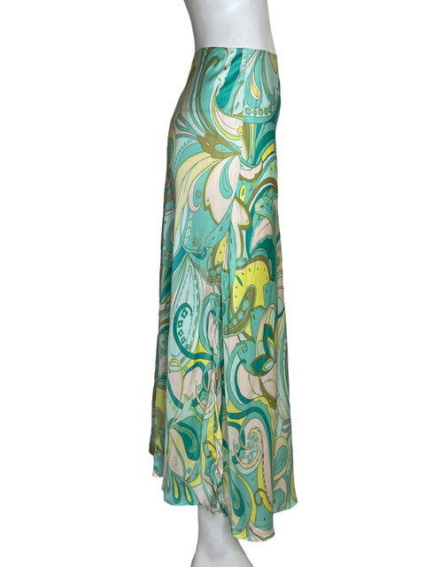 Falda Zara Satinado Estampado Azul - Talla L