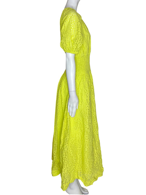 Vestido J.crew Troquelado Maxi Verde - Talla S