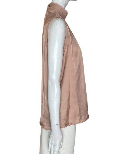 Blusa Zara Satinado Sin mangas Rosado - Talla XS