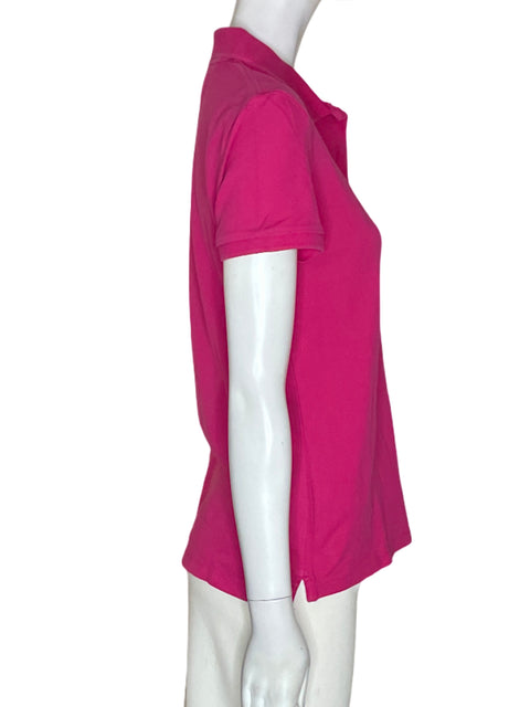 Camiseta Tommy Hilfiger de Algodón Cuello v Manga corta Rosado - Talla S