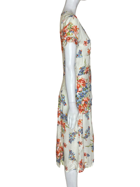 Vestido Tesoro Tps Midi Estampado Naranja - Talla S
