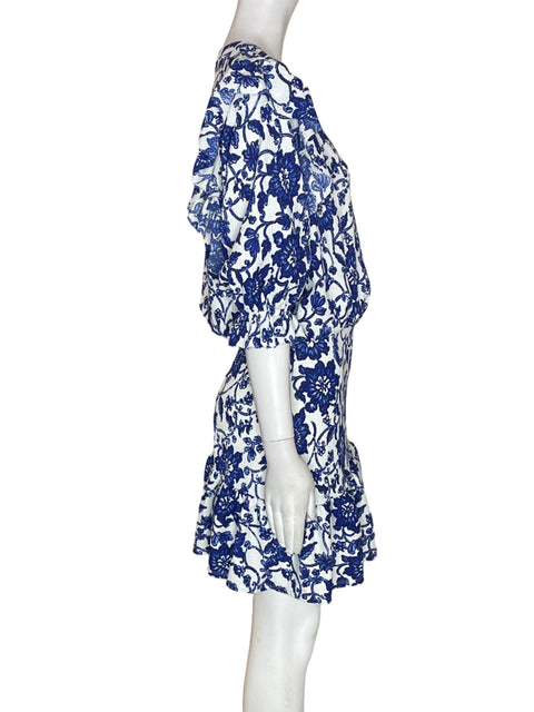 Vestido Zara Estampado Floral Azul - Talla M
