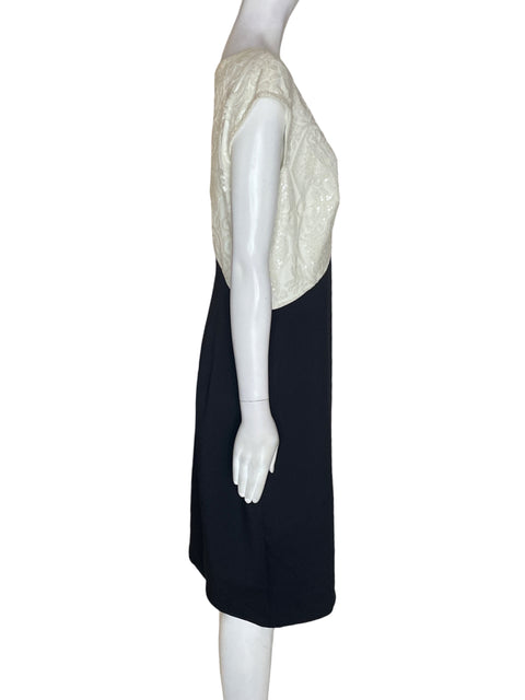 Vestido Tadashi Shoji Sin mangas Suelto Negro - Talla L