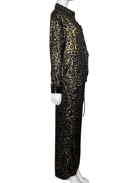 Set Bailey Rose Animal Print Metalizado Marrón - Talla S